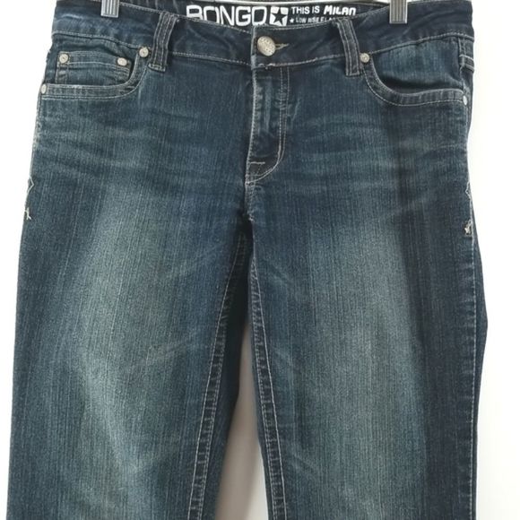 Bongo Jeans Women's Size 10 Washed Blue Low Rise Flare Leg This Is Milan - Picture 2 of 13
